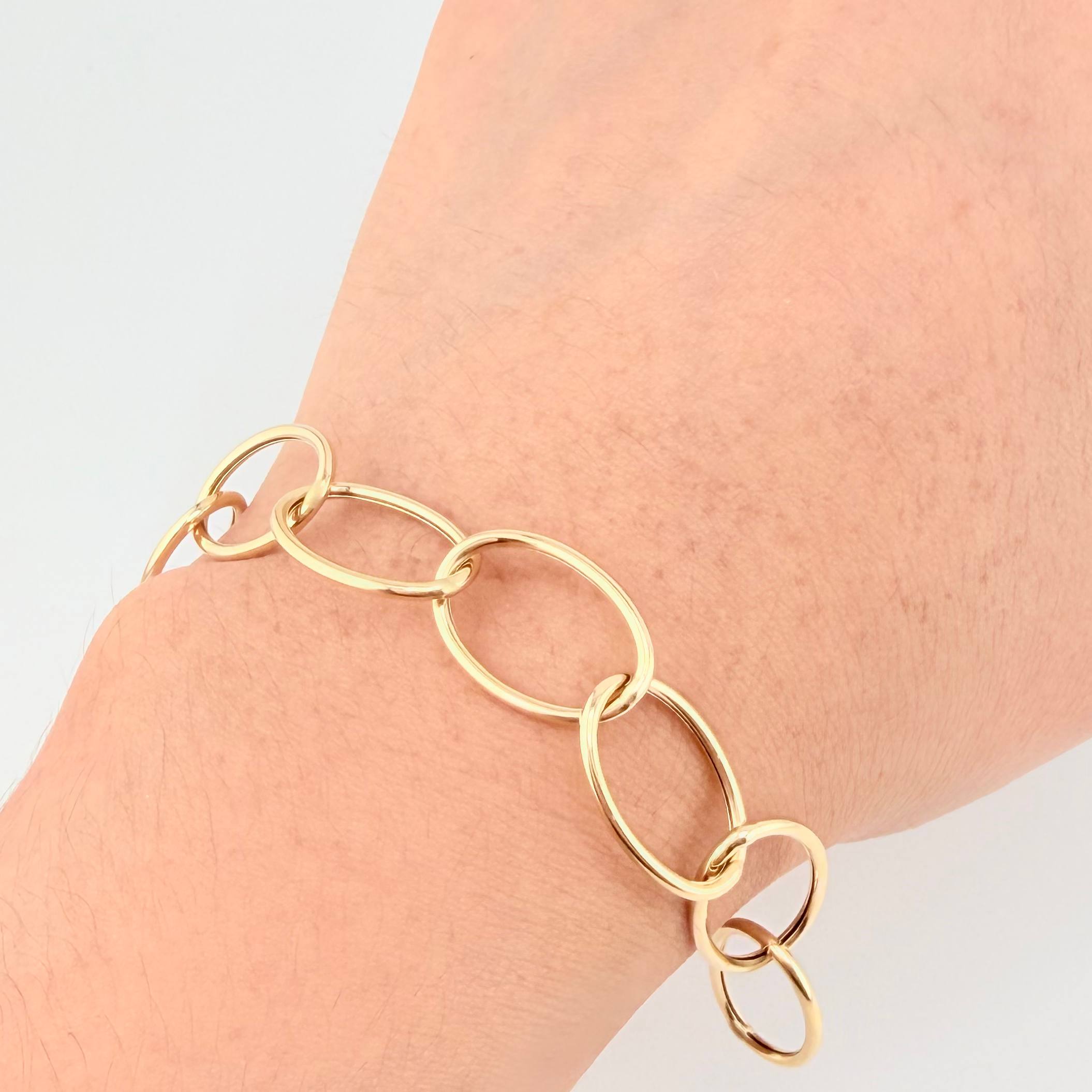 Pulso Burbujas 6.4gr / 7 1/2 in / 12mm Oro Amarillo +4 18K