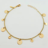 Pulso Roll-On Placas Circulares 2.8gr / 7 in / 1.5mm Oro Amarillo +4 18K ©