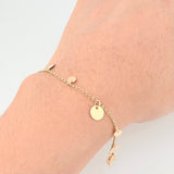 Pulso Roll-On Placas Circulares 2.8gr / 7 in / 1.5mm Oro Amarillo +4 18K ©