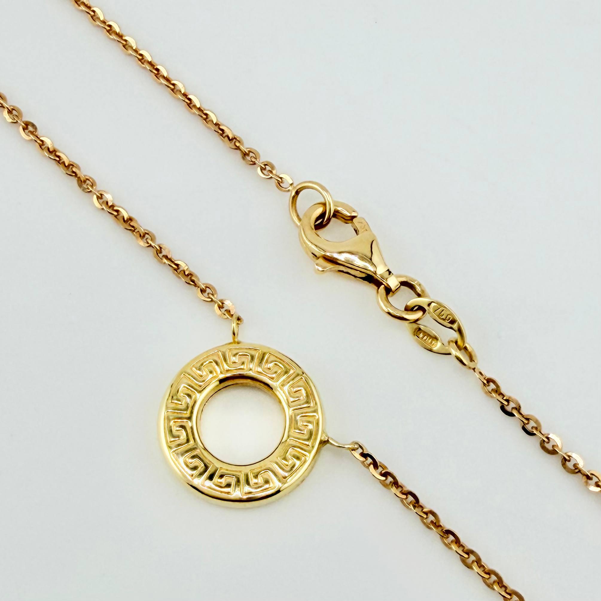 Cadena Aro Seguido Aro Tribal 3.9gr / 17 3/4 in / 1.4mm Oro Amarillo +4 18K