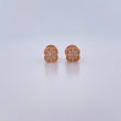 Topos Trebol 0.85gr / Circones Blancos Oro Rosa 18K $