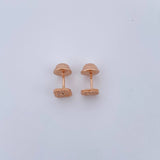Topos Trebol 0.85gr / Circones Blancos Oro Rosa 18K $
