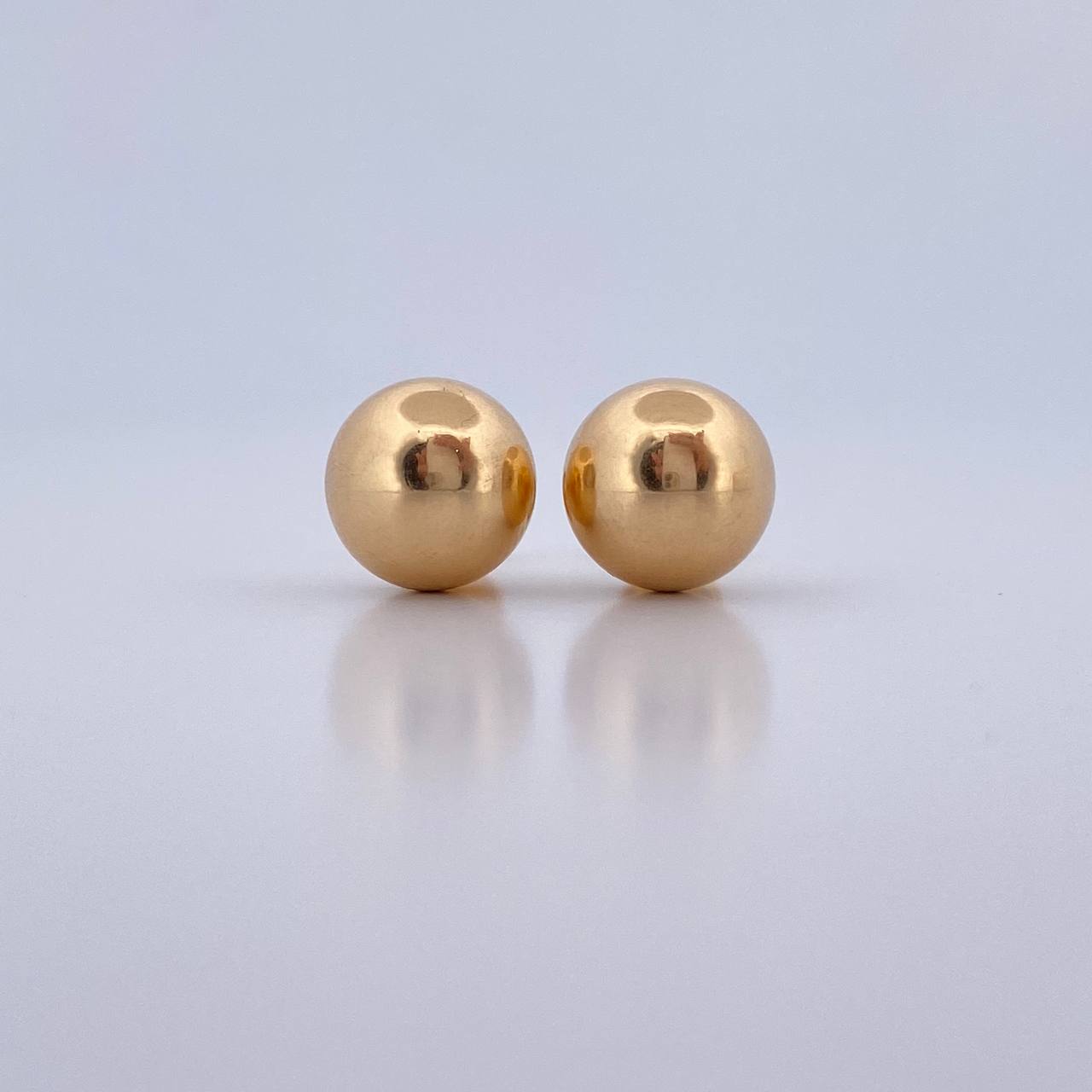 Topos Bola 1.35gr / 10mm Lisa Oro Amarillo 18K &