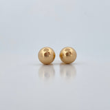 Stud Earrings Bead 0.85gr / 8mm Polished 18K Yellow Gold $