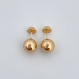 Topos Bola 1.05gr / 10mm Lisa Oro Amarillo 18K &