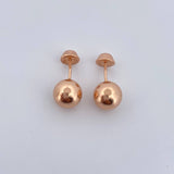 Topos Bola 0.8gr / 8mm Lisa Oro Rosa 18K $