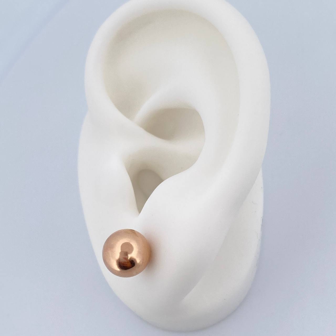 Topos Bola 0.8gr / 8mm Lisa Oro Rosa 18K $