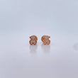 Topos Oso Ts 0.75gr / Circones Blancos Oro Rosa 18K $