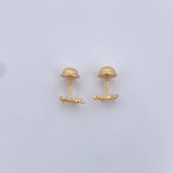 Topos Perro 0.7gr / Circones Blancos Oro Amarillo 18K $