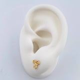 Stud Earrings 0.85gr / 18K Gold &