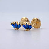 Stud Earrings Petals 0.6gr / 18K Gold &