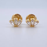 Stud Earrings Petals 0.65gr / 18K Gold &
