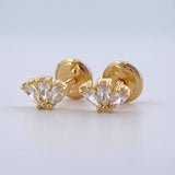 Stud Earrings Petals 0.65gr / 18K Gold &