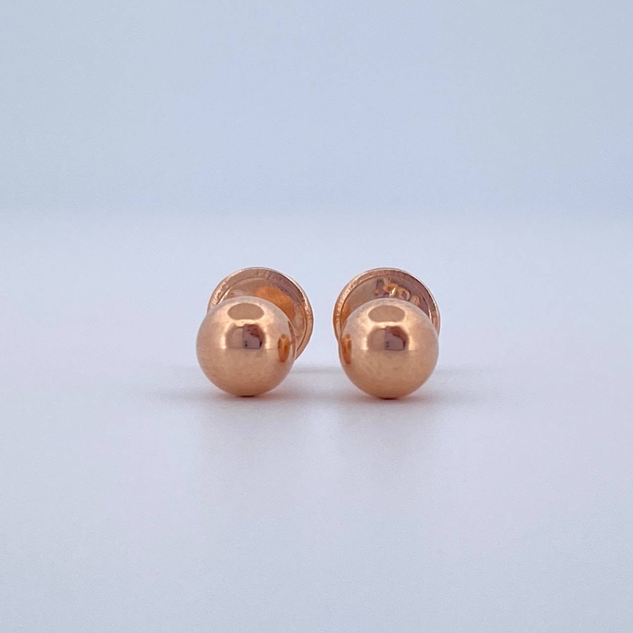 Topos Bola Lisa 0.55gr / 5mm Oro Rosa 18K %