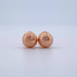 Stud Earrings Bead 0.75gr / 6mm Diamond Cut 18K Rose Gold &