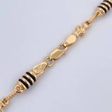 Rustic Flowers Chain 12.5gr / 24.3in / 18K Gold &