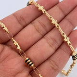 Rustic Flowers Chain 12.5gr / 24.3in / 18K Gold &