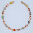 Rustic Barrel Anklet 6gr / 25.5cm (10.0in) / 18K Gold &