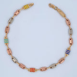 Rustic Barrel Anklet 6gr / 25.5cm (10.0in) / 18K Gold &