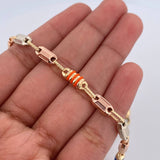 Rustic Barrel Anklet 6gr / 25.5cm (10.0in) / 18K Gold &