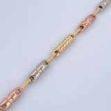 Rustic Barrel Anklet 6.45gr / 25cm / 18K Gold &