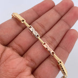 Rustic Barrel Anklet 6.45gr / 25cm / 18K Gold &