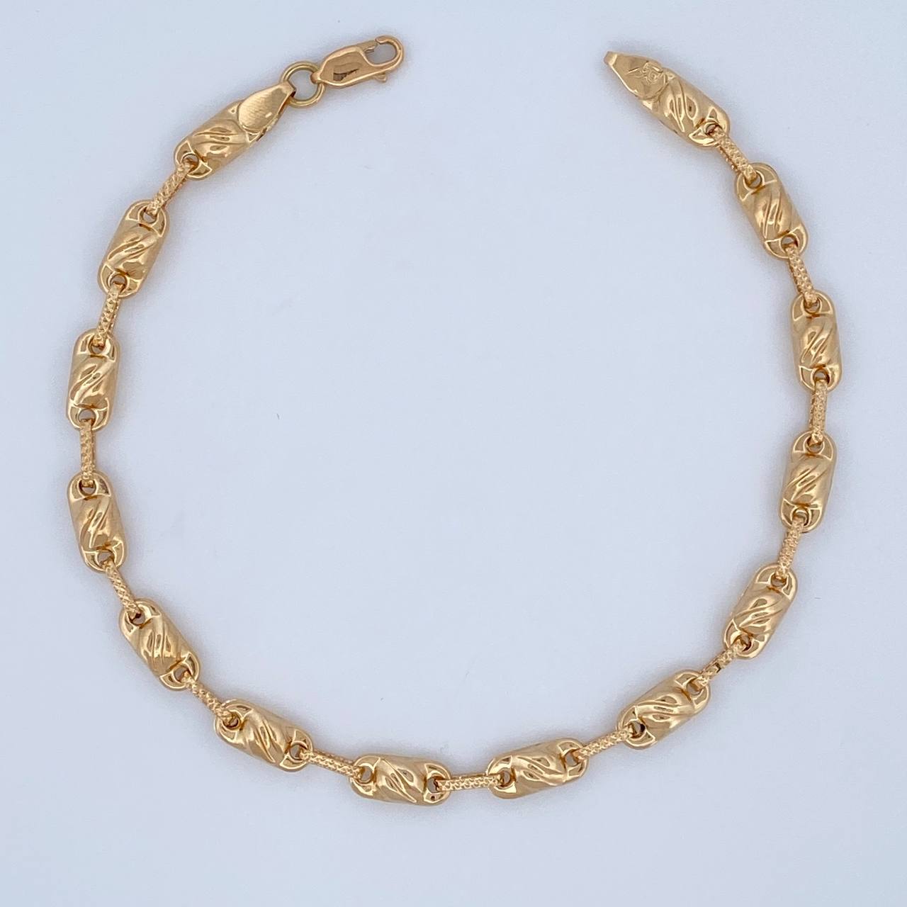Bracelet Brown Grain 5.3gr / 8.7in / 18K Gold &