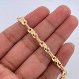 Bracelet Brown Grain 5.3gr / 8.7in / 18K Gold &
