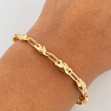 Bracelet Brown Grain 5.3gr / 8.7in / 18K Gold &
