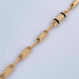 Pulso Rustico Tribal 4.35gr / 21.5cm / Oro 18K &