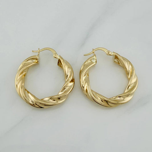 Candongas Mati 4.65gr / 3cm / Oro Amarillo 18K $