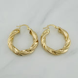 Candongas Mati 4.65gr / 3cm / Oro Amarillo 18K $