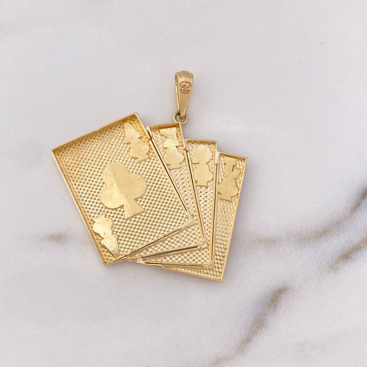 Pendant Poker Cards 10.65gr / 4.5cm / 18K Yellow Gold $