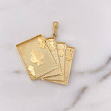 Pendant Poker Cards 10.65gr / 4.5cm / 18K Yellow Gold $