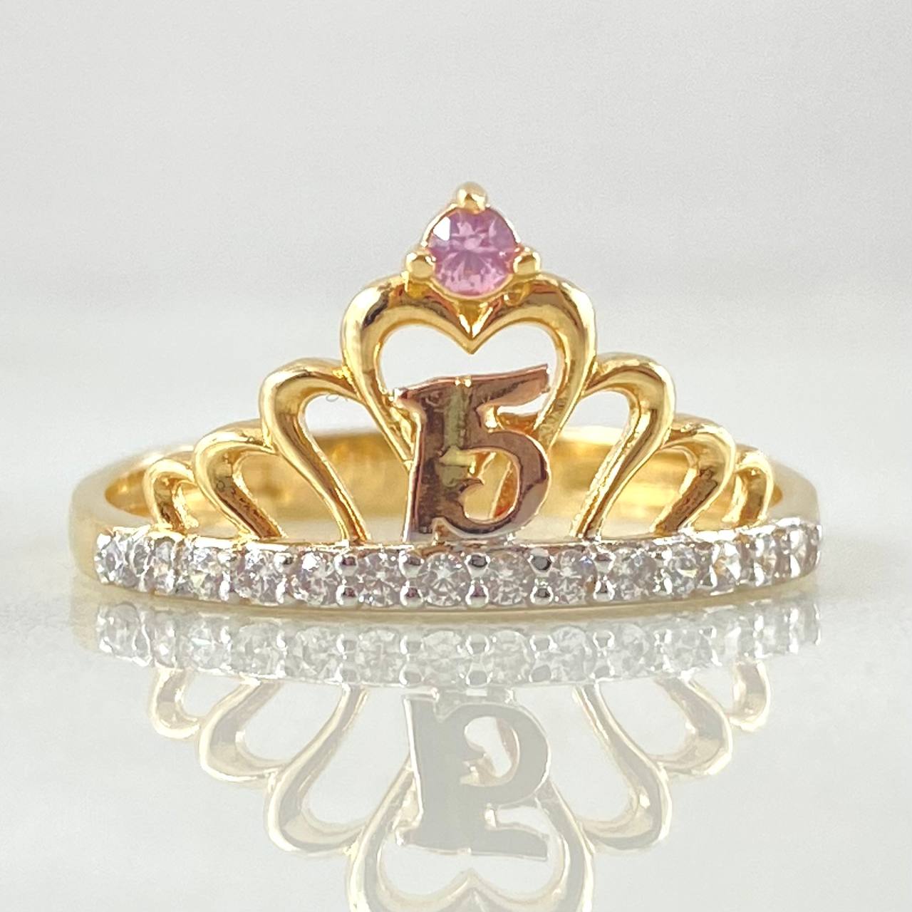 Crown Ring 15s 2.05gr / Size 6 1/4 / 18K Gold -
