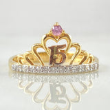 Crown Ring 15s 2.05gr / Size 6 1/4 / 18K Gold -
