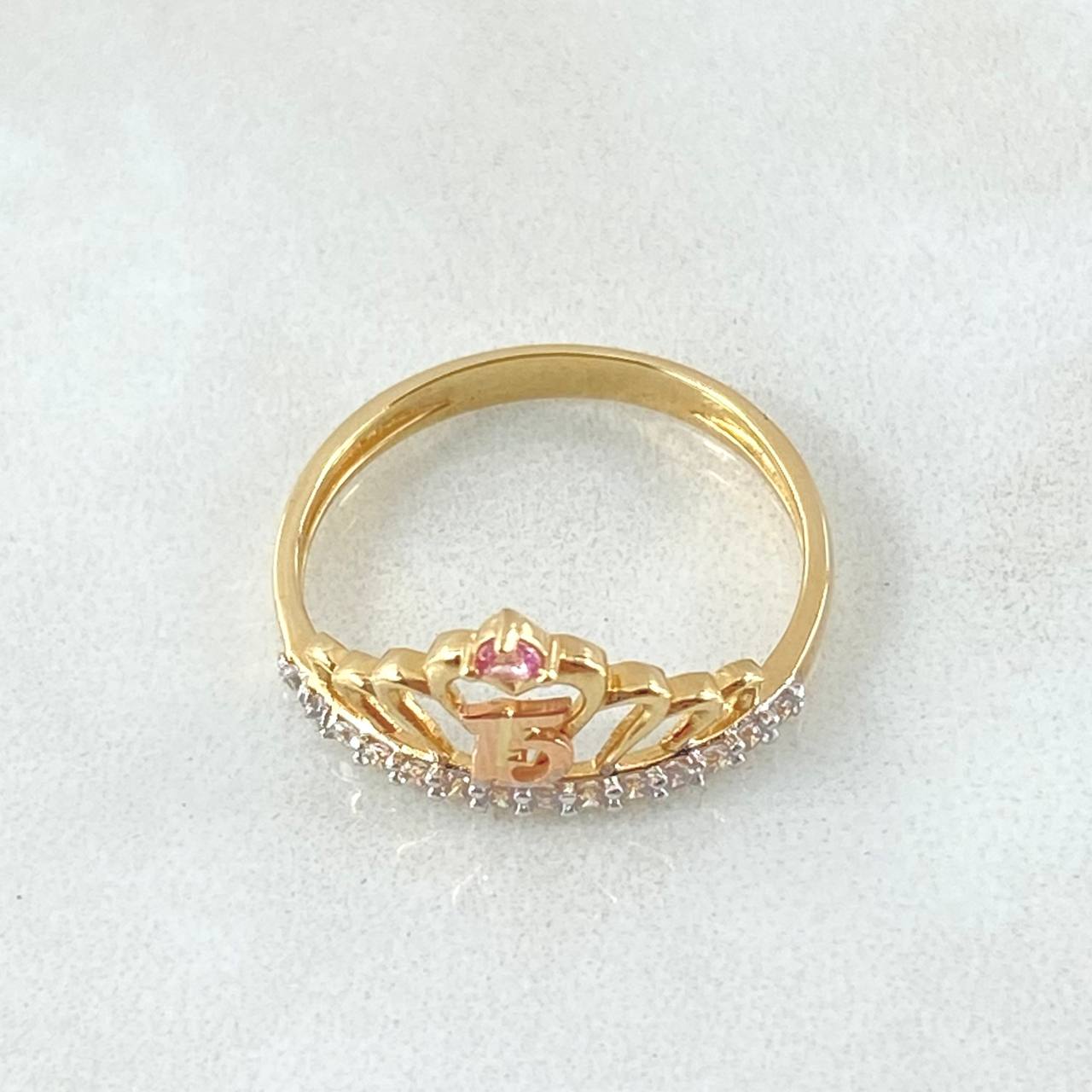Crown Ring 15s 2.05gr / Size 6 1/4 / 18K Gold -