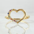 Heart Silhouette Ring 1.35gr / Size 5 1/4 / 18K Gold -