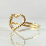 Heart Silhouette Ring 1.35gr / Size 5 1/4 / 18K Gold -