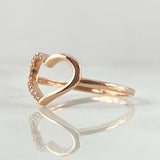 Heart Silhouette Ring 1.4gr / Size 6 3/4 / 18K Gold -