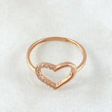 Heart Silhouette Ring 1.4gr / Size 6 3/4 / 18K Gold -