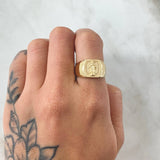 Anillo Virgen Milagrosa Punteado 3.55gr / T7 1/4 / Oro Amarillo 18K