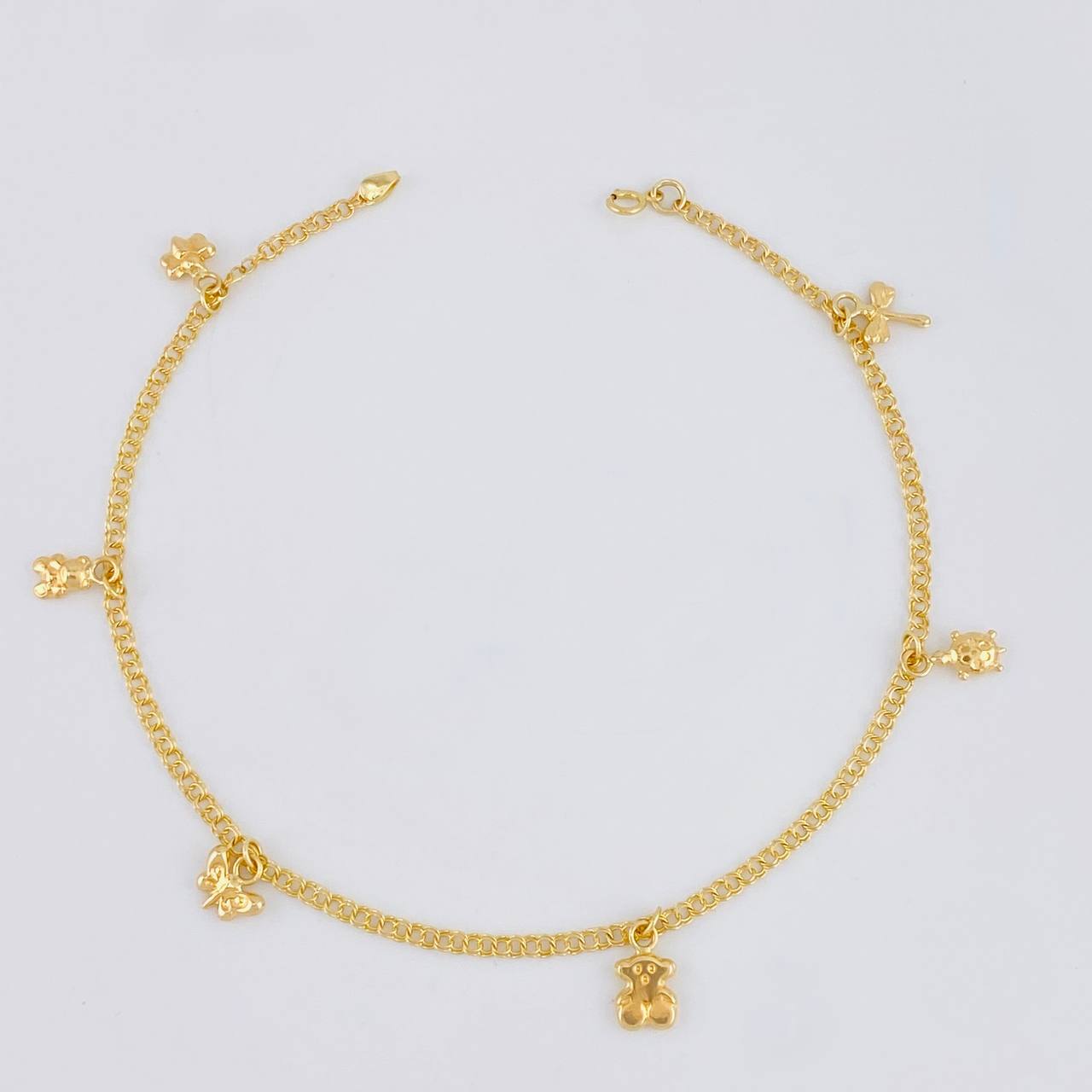Roll On Anklet Pendants 3.55 g / 9 3/4 in / 2.3 mm Yellow Gold 18K