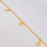 Roll On Anklet Pendants 3.55 g / 9 3/4 in / 2.3 mm Yellow Gold 18K