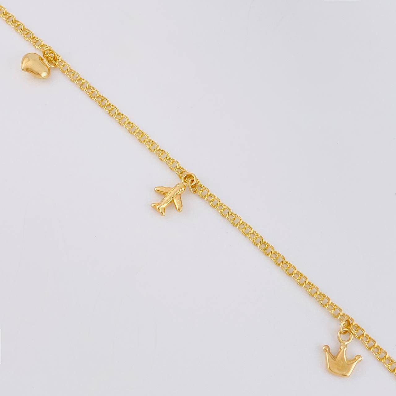 Roll On Anklet Pendants 3.65 g / 9 3/4 in / 2.3 mm 18K Yellow Gold