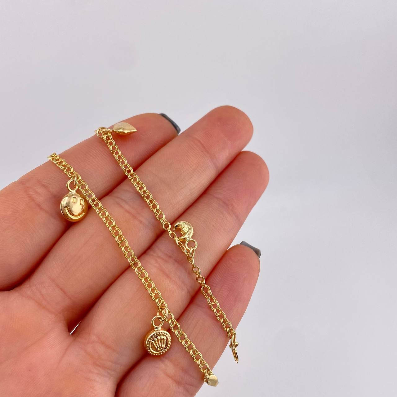 Roll On Anklet Pendants 3.65 g / 9 3/4 in / 2.3 mm 18K Yellow Gold