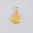 Dije Circulo Letra P 0.45 g / 3/4 in Oro Amarillo 18K