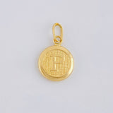 Dije Circulo Letra P 0.45 g / 3/4 in Oro Amarillo 18K