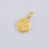 Dije Circulo Letra P 0.4 g / 3/4 in Oro Amarillo 18K