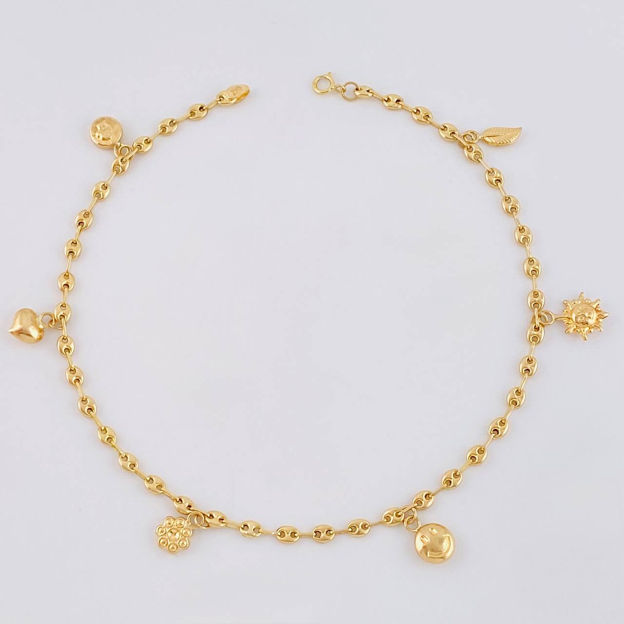 Tobillera Gc Dijes 4.35 g / 10 in / 3.2 mm Oro Amarillo 18K
